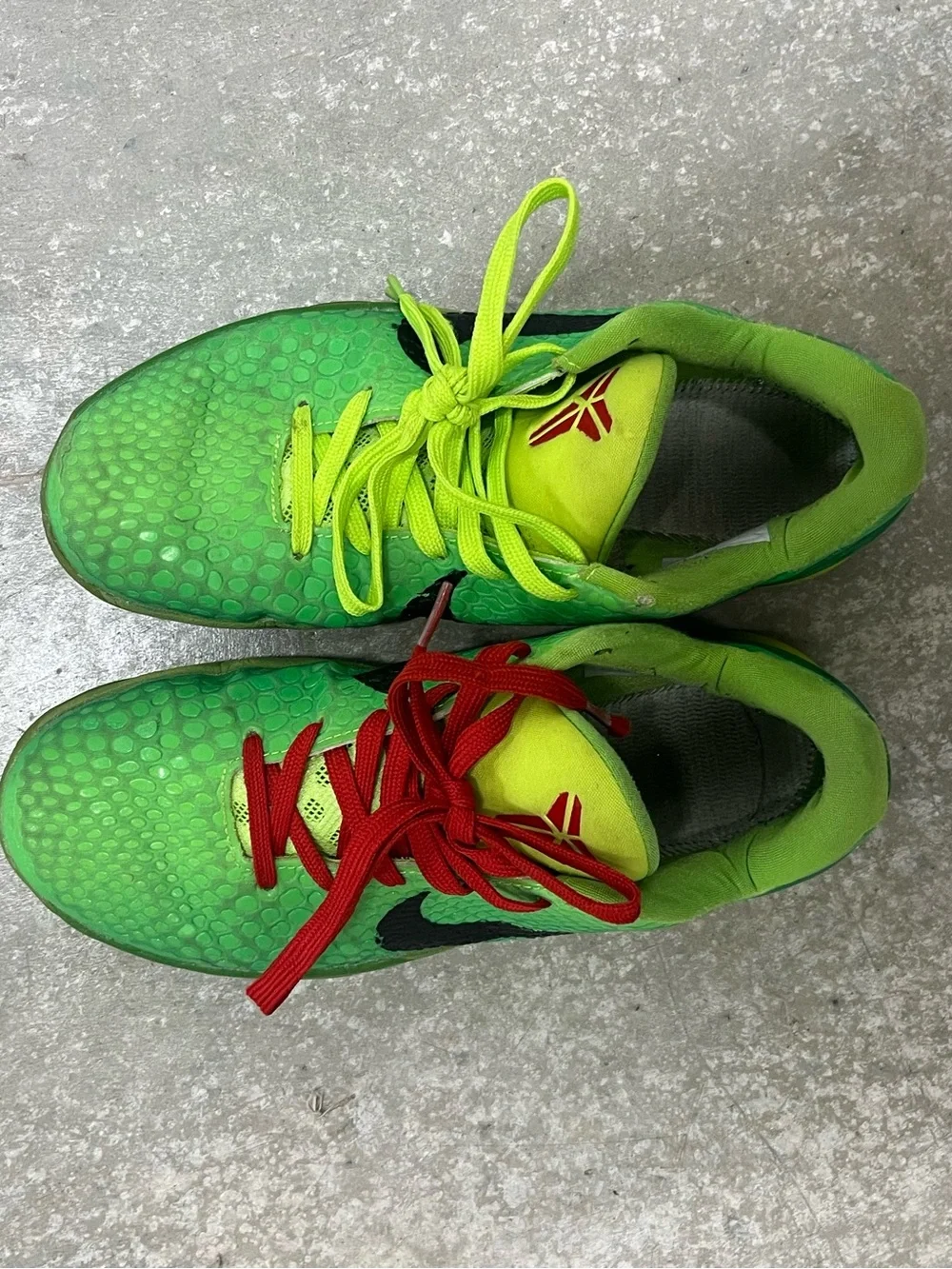 Nike Kids Green and Red Basketball Sneakers